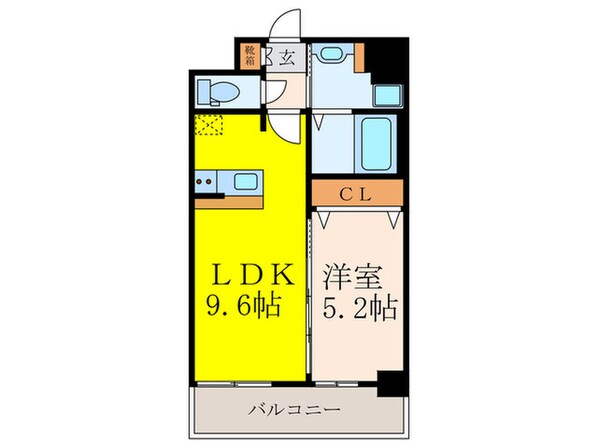 ディームス江坂の物件間取画像